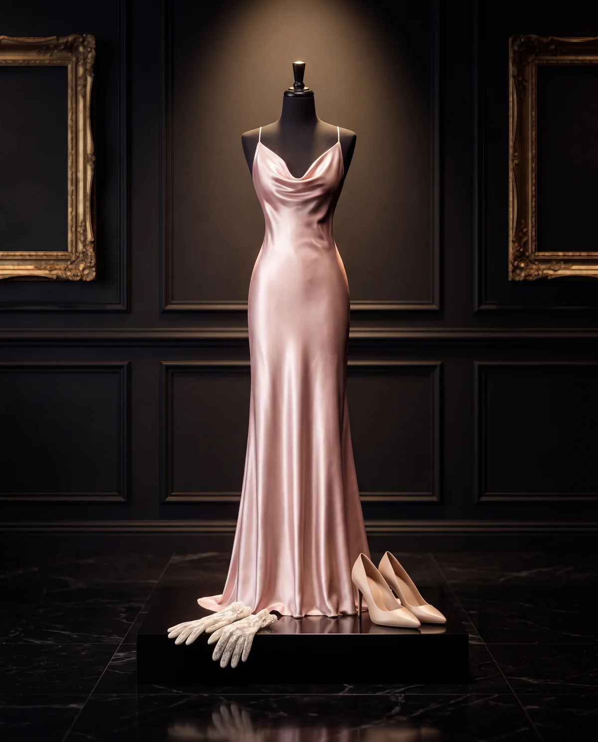 The Wedding Guest: the complete outfit on a mannequin