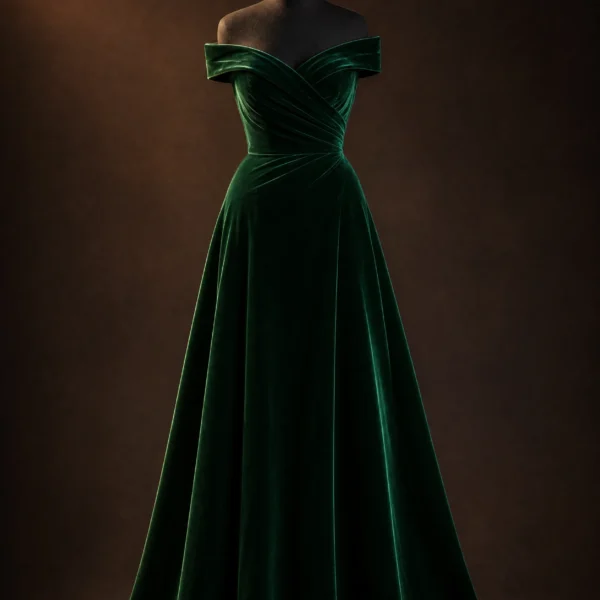 The Emerald Velvet Gown