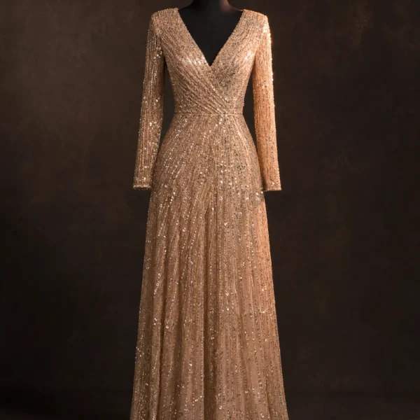 The Champagne Sequin Gown