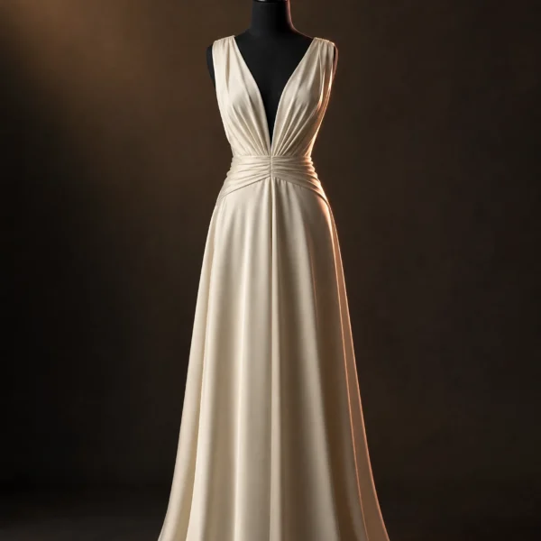 The Ivory Crepe Gown